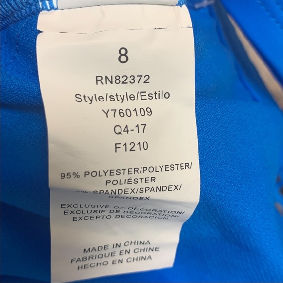 NWT Island Escape Tankini Top Women’s Size 8 Lost At Sea Crochet High Neck Blue - Picture 11 of 12